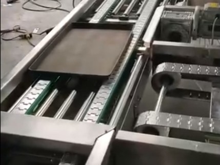 食品廠直角托盤輸送機